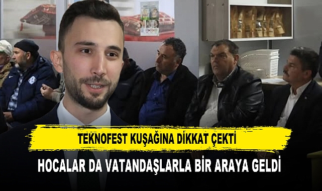TEKNOFEST KUŞAĞINA DİKKAT ÇEKTİ  HOCALAR DA VATANDAŞLARLA BİR ARAYA GELDİ