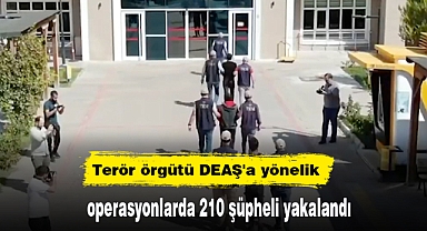 Terör örgütü DEAŞ'a yönelik operasyonlarda 210 şüpheli yakalandı