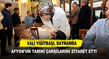 Vali Yiğitbaşı, Bayramda Afyon’un Tarihi Çarşılarını Ziyaret Etti