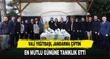 Vali Yiğitbaşı, Jandarma Çiftin En Mutlu Gününe Tanıklık Etti