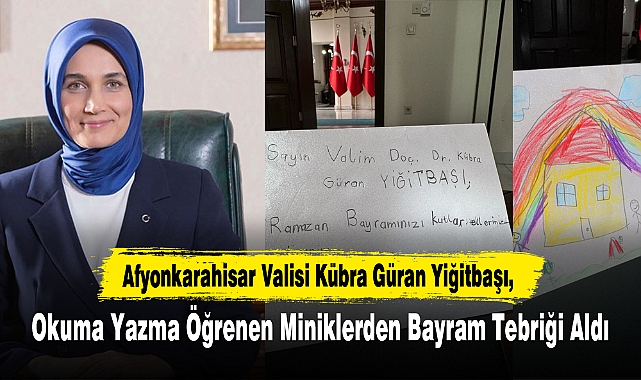 Vali Yiğitbaşı, Okuma Yazma Öğrenen Miniklerden Bayram Tebriği Aldı
