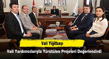 Vali Yiğitbaşı, Vali Yardımcılarıyla Yürütülen Projeleri Değerlendirdi