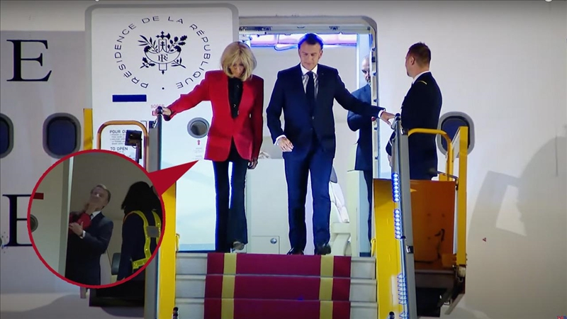 Macron’a Vietnam Sürprizi: Brigitte’ten Uçakta Şok Müdahale