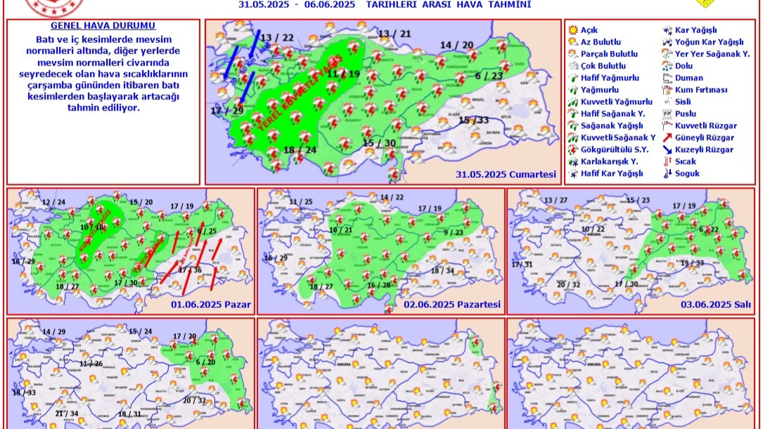 Afyonkarahisar’a Kuvvetli Sağanak Yağış Uyarısı