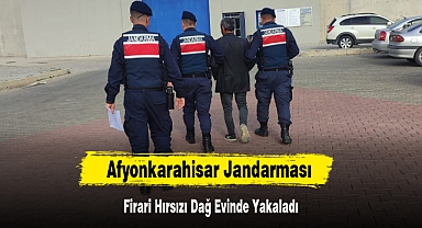 Afyonkarahisar Jandarması Firari Hırsızı Dağ Evinde Yakaladı