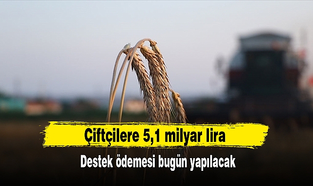 Çiftçilere 5,1 milyar lira destek ödemesi bugün yapılacak