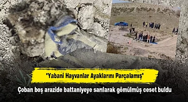 Çoban, boş arazide battaniyeye sarılarak gömülmüş ceset buldu