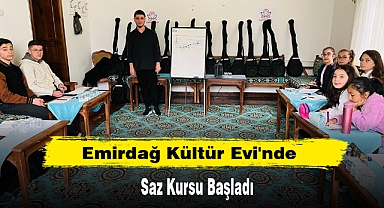 Emirdağ Kültür Evi'nde Saz Kursu Başladı