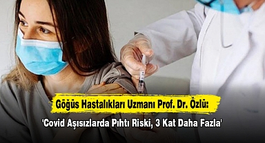 Göğüs Hastalıkları Uzmanı Prof. Dr. Özlü: 'Covid Aşısızlarda Pıhtı Riski, 3 Kat Daha Fazla'