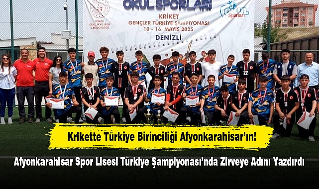 Krikette Türkiye Birinciliği Afyonkarahisar’ın! Afyonkarahisar Spor Lisesi Türkiye Şampiyonası’nda Zirveye Adını Yazdırdı