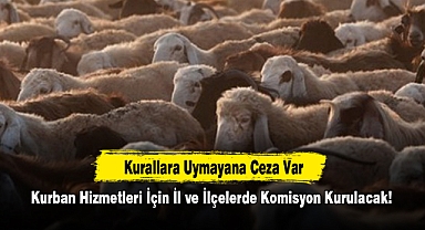Kurban Hizmetleri İçin İl ve İlçelerde Komisyon Kurulacak: Kurallara Uymayana Ceza Var