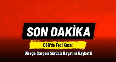 OSB’de Feci Kaza: Direğe Çarpan Sürücü Hayatını Kaybetti 