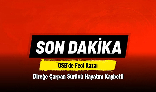 OSB’de Feci Kaza: Direğe Çarpan Sürücü Hayatını Kaybetti