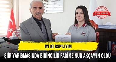 ŞİİR YARIŞMASINDA BİRİNCİLİK FADİME NUR AKÇAY’IN OLDU