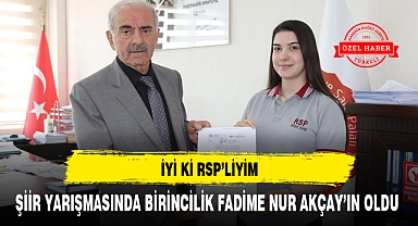 ŞİİR YARIŞMASINDA BİRİNCİLİK FADİME NUR AKÇAY’IN OLDU