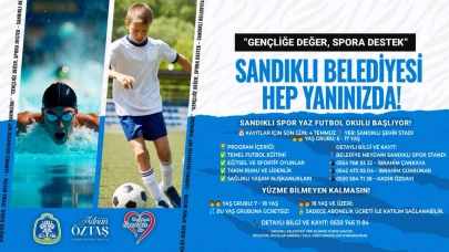 Sandıklı'da Yaz Spor Okulları Başlıyor