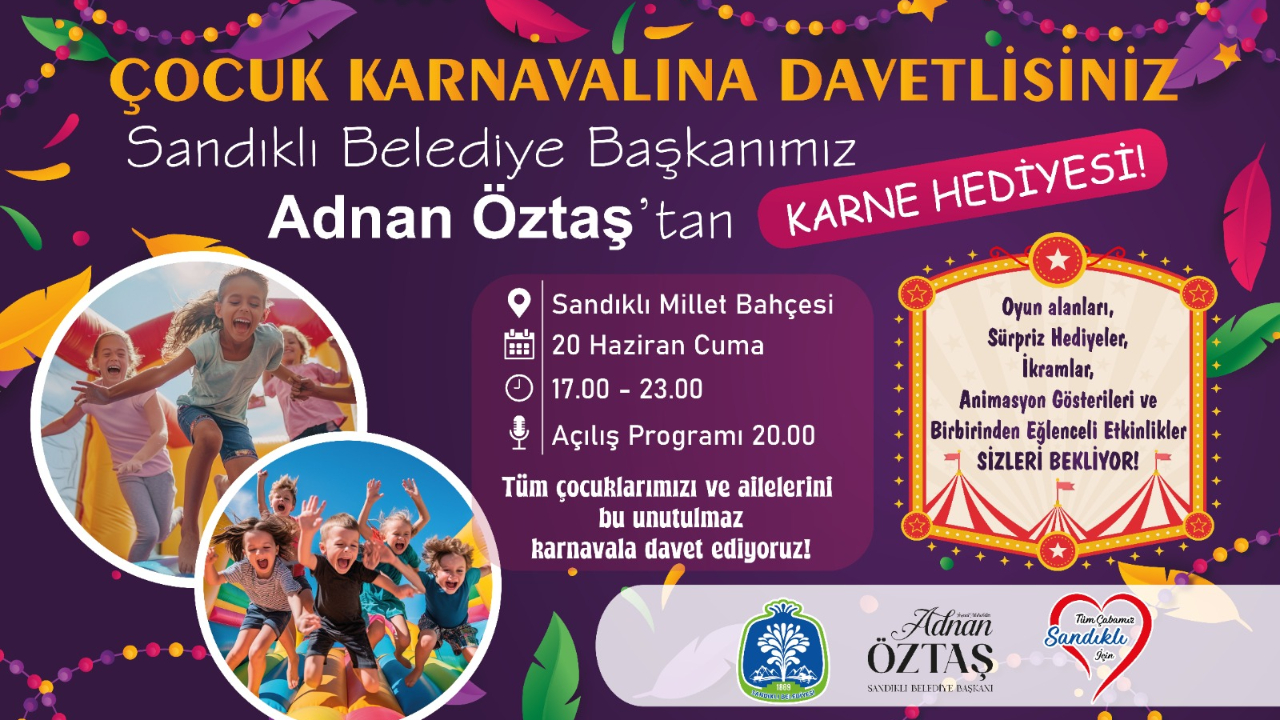 Sandıklı'da Bir İlk: Çocuk Karnavalı Sandıklı Millet Bahçesi'nde Kapılarını Açıyor!