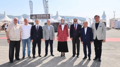 Afyonkarahisar Blok Mermer Fuarı’na Protokolden Yoğun İlgi