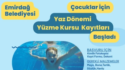 Emirdağ Belediyesi’nden Çocuklara Yaz Dönemi Yüzme Kursu