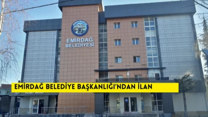 EMİRDAĞ BELEDİYE BAŞKANLIĞI’NDAN  İLAN