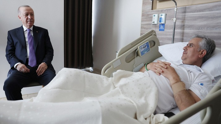 Cumhurbaşkanı Erdoğan’dan Hasan Basri Yalçın’a “Geçmiş Olsun” Ziyareti