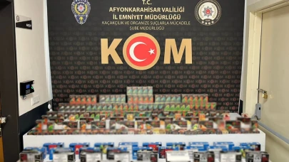 Afyon’da 6 Bin Makaron ve Yüzlerce Tütün Paketi Ele Geçirildi