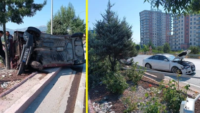 Afyonkarahisar Çevreyolu’nda Korkutan Kaza: Araçlar Orta Refüje Savruldu