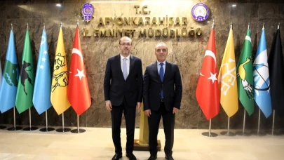 AFSÜ Rektörü Prof. Dr. Okumuş’tan, Emniyet Müdürü Erol’a Veda Ziyareti