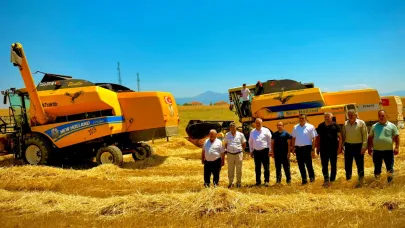 Belediye’ye Ait 850 Dekarlık Arazide Buğday Hasadı Yapıldı