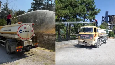 Bolvadin Belediyesi Yeşil Alanları Koruyor, Yangınlara Karşı Önlem Alıyor