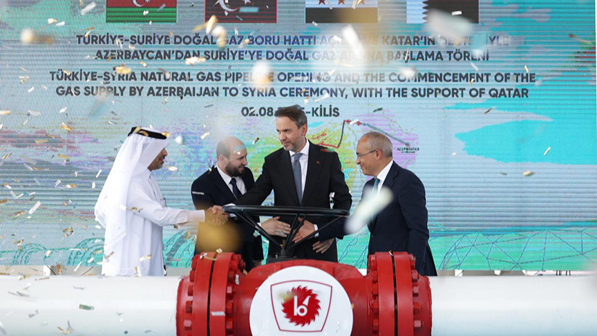 Türkiye'den Suriye'ye ilk gaz akışı başladı