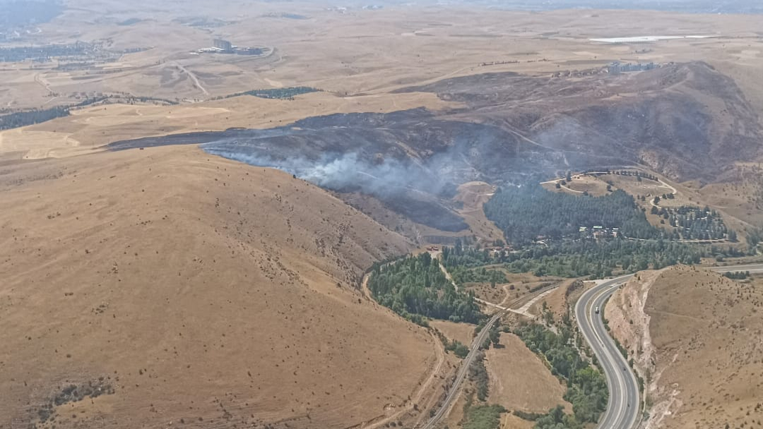 Afyonkarahisar'da Otluk Alanda Yangın Çıktı