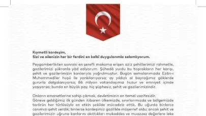 Cumhurbaşkanı Erdoğan’dan Şehit ve Gazi Ailelerine Mektup!