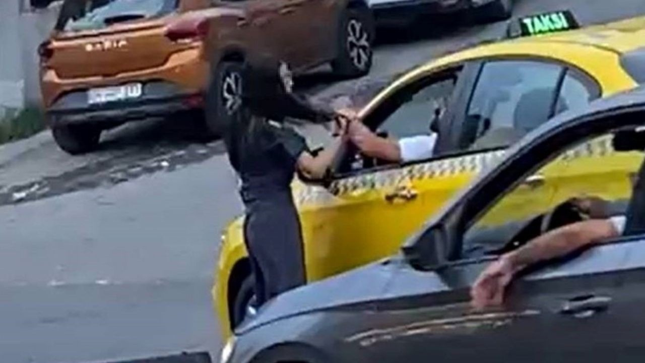 Kadın Yayaya Yumruk Atan Taksici Gözaltına Alındı