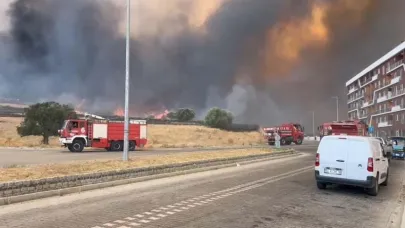 Çanakkale’de Korkutan Yangın!