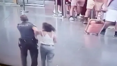 Valizi Kaybolan Alkollü Kadın, Güvenlik Görevlisini Darp Etti