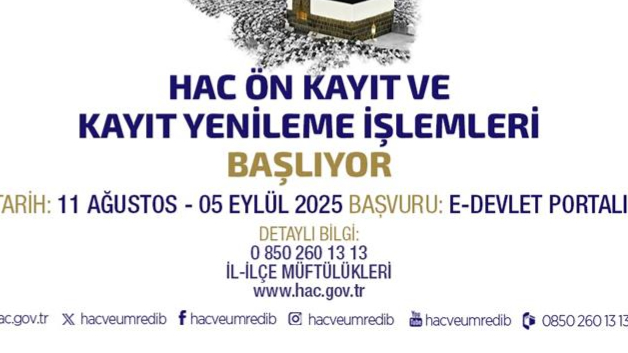 Hac ön kayıt ve kayıt yenileme işlemleri başladı