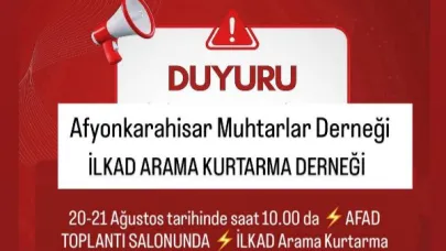 Afyonkarahisar’da Muhtarlara Afet Ve İlkyardım Eğitimi