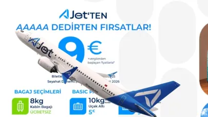 AJet'ten fırsat kampanyası: 9 Avrupa ülkesine 9 Eurodan başlayan biletler