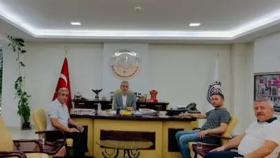 Başkan Adayı Tunç ve Türkmen’den ESOB Başkanı Üstün’e Ziyaret