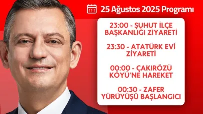 CHP Lideri Özgür Özel, Afyonkarahisar'da Zafer Yürüyüşü'ne Katılıyor