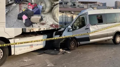 Yurt Çocuklarını Taşıyan Minibüs, Tırın Altına Girdi! Can Pazarı