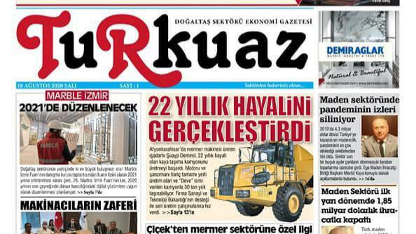 Doğaltaş ve Maden Sektörünün Güçlü Sesi Turkuaz Gazetesi 5. Yılını Kutluyor