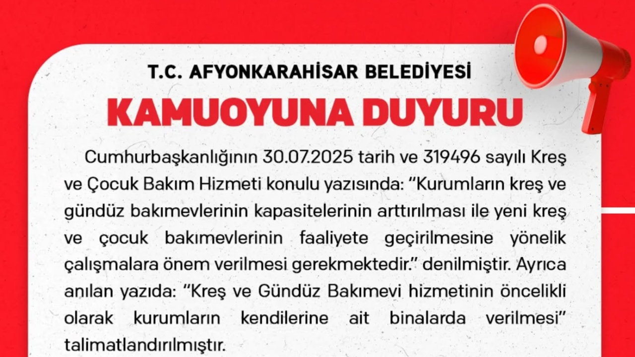 Afyonkarahisar Belediyesi'nden Önemli Adım!