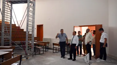 Rektör Karakaş'tan Yabancı Diller Yüksekokulu Binasına İnceleme