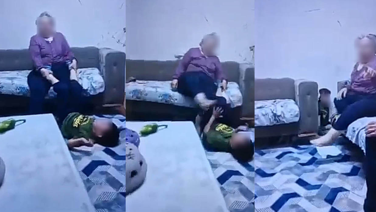 Torununa Şiddet Uyguladı, Görüntüler Ortaya Çıkınca Gözaltına Alındı