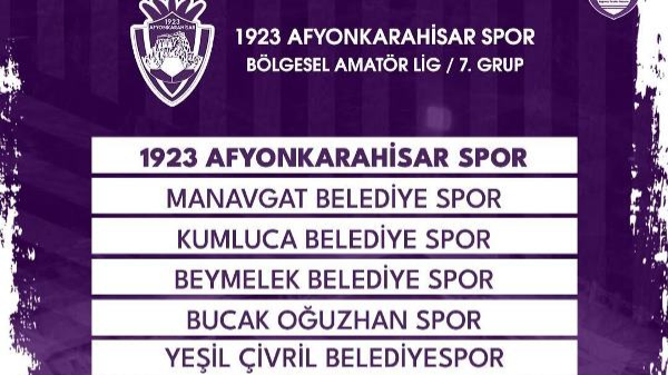 1923 Afyonkarahisarspor’un Yeni Sezon Rakipleri Belli Oldu