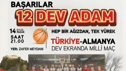 A Milli Basketbol Takımı'nın Final Maçı Afyonkarahisar'da Dev Ekranda