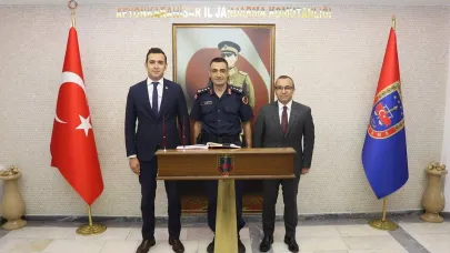 Kaymakam Yücel ve Demirci İl Jandarma Komutanı Kaya’yı Ziyaret Etti
