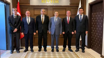 Eski Bakan Veysel Eroğlu’ndan AFSÜ Rektörü Aslan ve Başhekim Balcı’ya Ziyaret